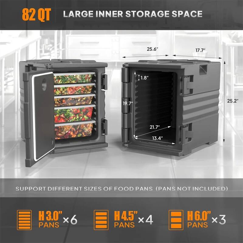 82 Qt. Food Carrier Warmer with Small Wheels