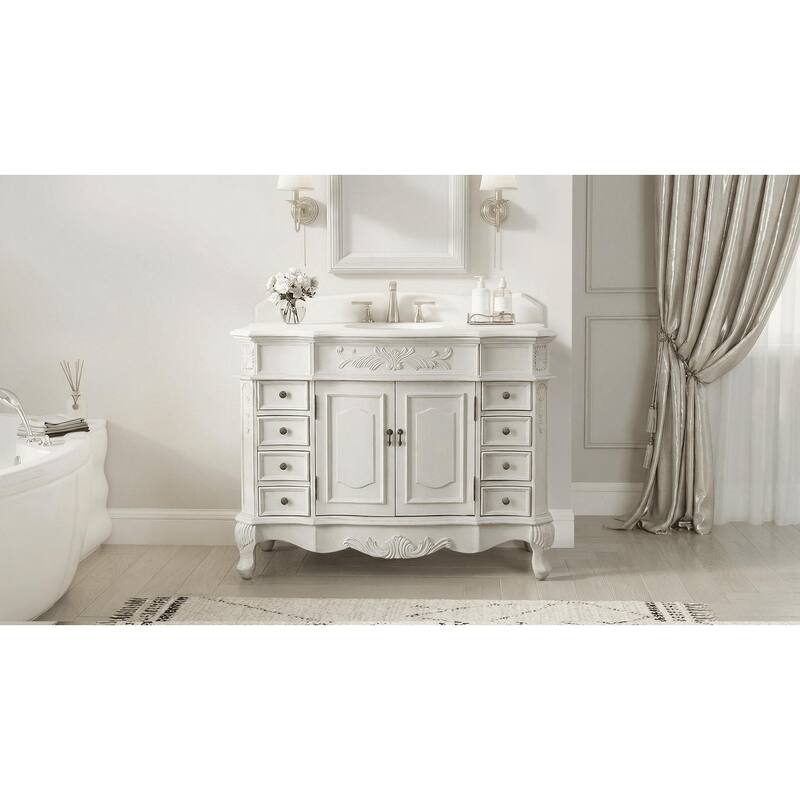 42 Inch Classic style antique white Bathroom Sink Vanity