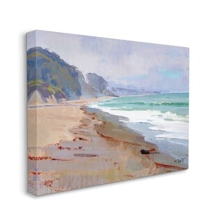 Stupell Low Tide Nautical Beach Landscape Wet Sand Canvas Wall Art ...