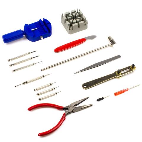 Watch Repair Tool Kit Case Opener Link Remover Spring Bar Screwdriver with Case