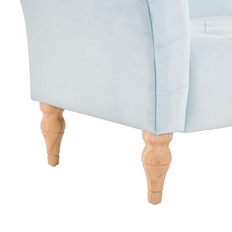Christopher Knight Home - Larkspur Velvet Upholstered Bench with Rolled Arms and Button Tufting