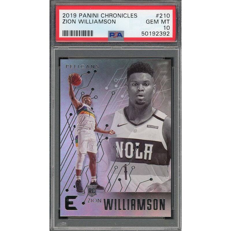 Zion Williamson 2019 Panini Chronicles Basketball Rookie Card RC #210 Graded PSA 10 GEM MINT - 8'6" x 11'6"