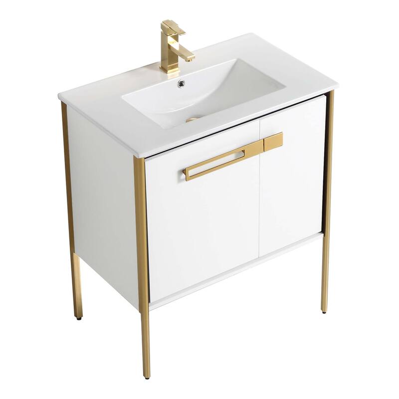Fine Fixtures Oakville Bathroom Vanity with White Ceramic Sink