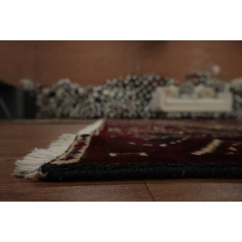 Hand Knotted Oriental 100% Wool Carpet Traditional All-Over Red Turkoman Area Rug - 12' 3'' X 8' 4''