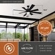 preview thumbnail 3 of 15, Crawford 60 in. Ceiling Fan with Reversible Blades, Dimmable LED Light Kit, Remote Control, 6 Speeds, Energy Efficient DC Motor