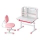 preview thumbnail 1 of 8, Pink Kids Height Adjustable Chair and Desk with Bookshelf and Storage Drawer and - 31.50 x 23.62 x (21.26 - 28.74) in