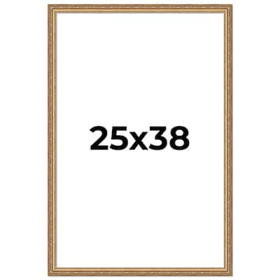25x38 Frame Red Solid Wood Picture Frame Width 1.75 Inches | Interior Frame Depth 1 13/16 Inches