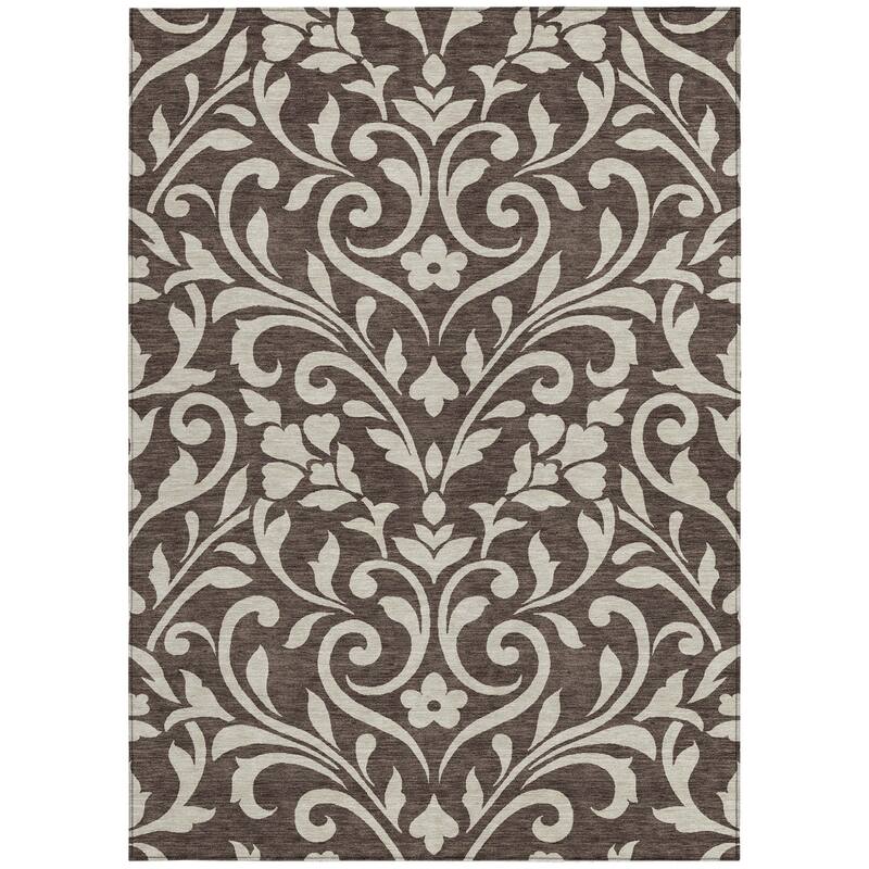 HomeRoots Floral Transitional Rectangle Outdoor Rug