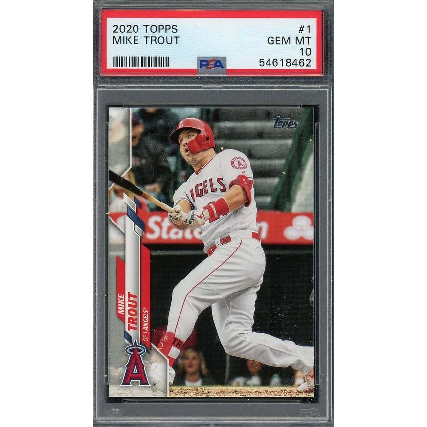 Mike Trout 2020 Topps Baseball Card #1 Graded PSA 10 - 8'6" x 11'6"