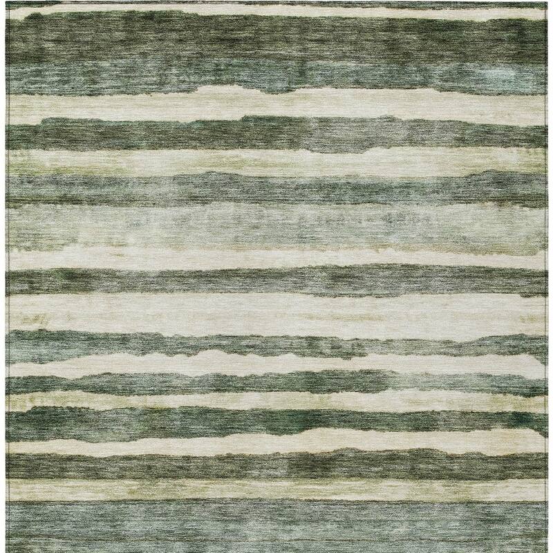 HomeRoots Striped Transitional Rectangle Outdoor Rug
