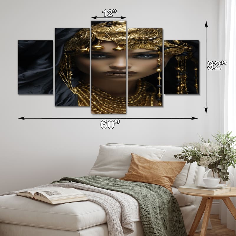Designart "Biomorphism Organic Forms V" Modern Multipanel Wall Art Living Room set