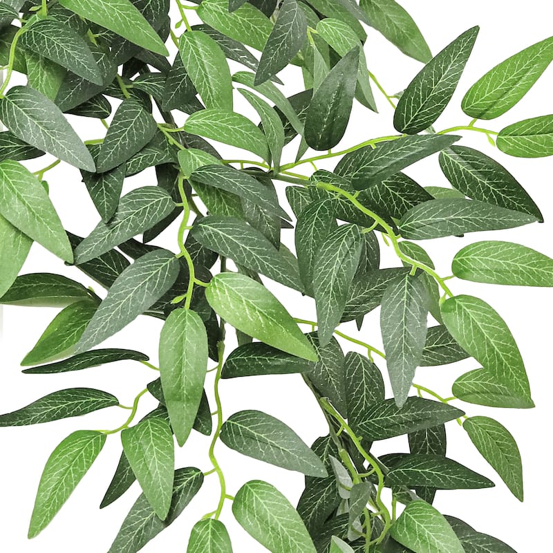 Artificial Italian Ruscus Smilax Leaf Hanging Plant Greenery Foliage Bush 52in - 52" L x 22" W x 3" DP