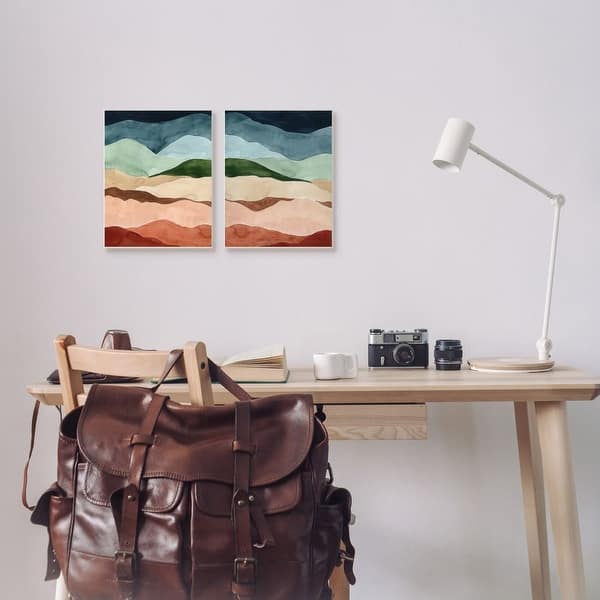 Shop Stupell Industries Abstract Mountain Range Landscape Blue