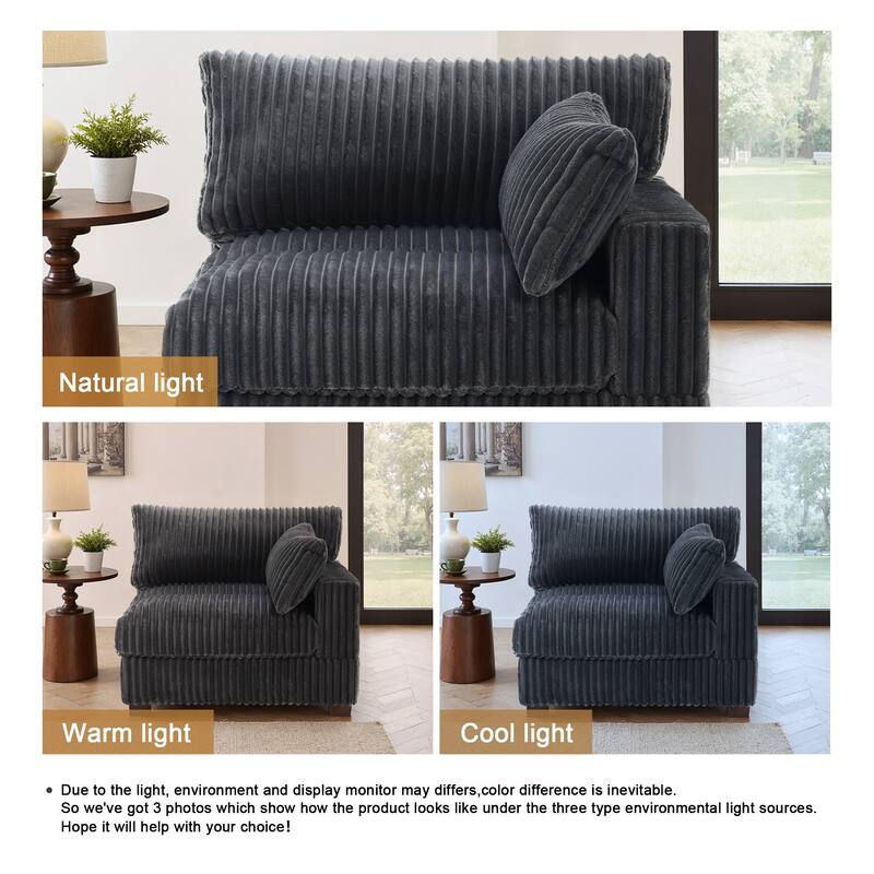 Plush Faux Fur Accent Sofa Chair