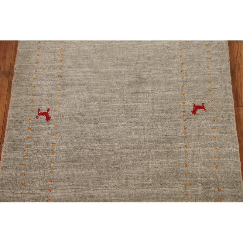 Tribal Gabbeh Indian Foyer Rug Handmade Wool Carpet - 2'0" x 3'0"