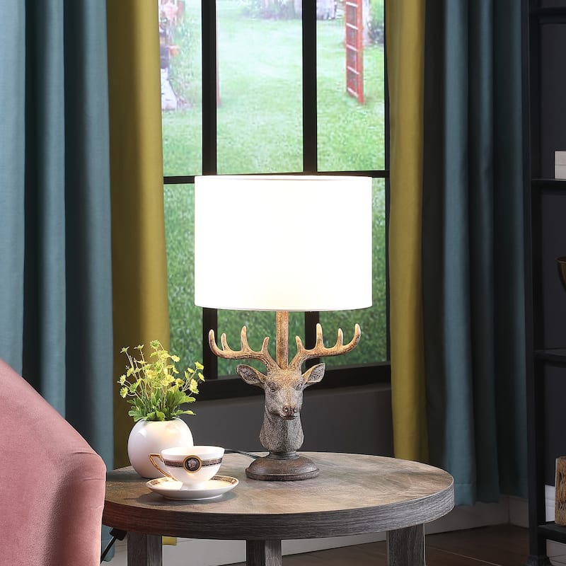 Rustic Deer Table Lamp
