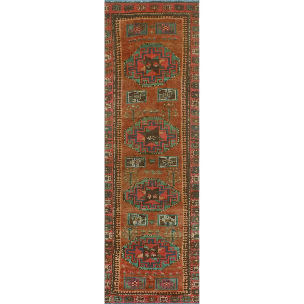 Noori Rug Fine Vintage Distressed Shelby Rust/Brown Runner - 2'11" x 9'2"