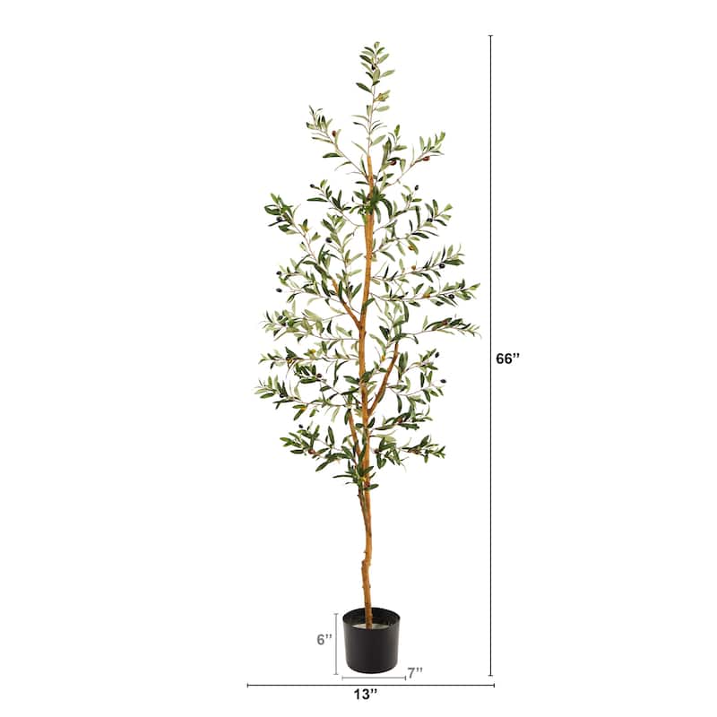 5.5' Olive Artificial Tree - 6"