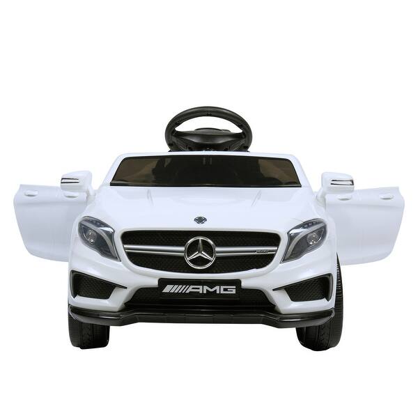 slide 2 of 24, Electric 6V Mercedes-Benz AMG Kids Ride-On Car with Parental Control, MP3 Player, and Opening Doors, Perfect Gift for Ages 3-8 White