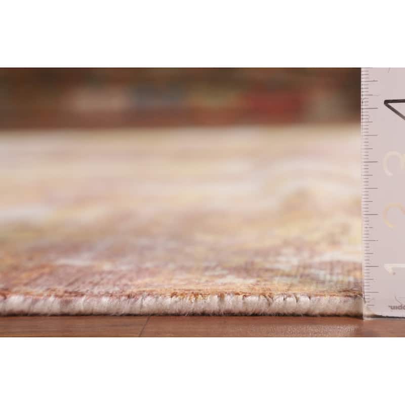 Abstract Area Rug Hand-Knotted Living Room Wool Carpet - 7'11" X 10'3"