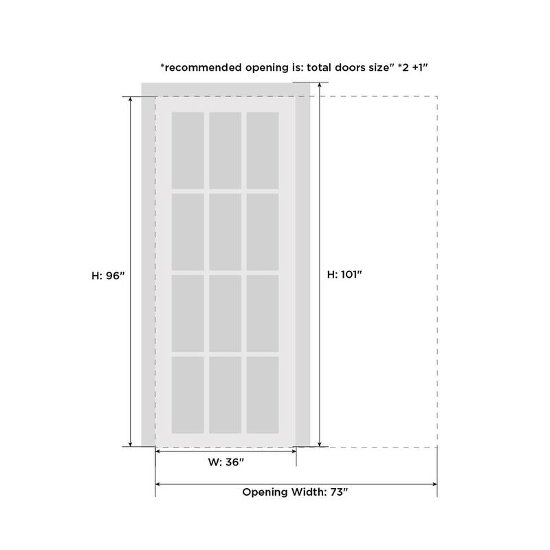 SartoDoors Planum 2102 | Interior French Doors French Door | Solid Wood w/ Glass | Hardware Set | 18x80, Oak