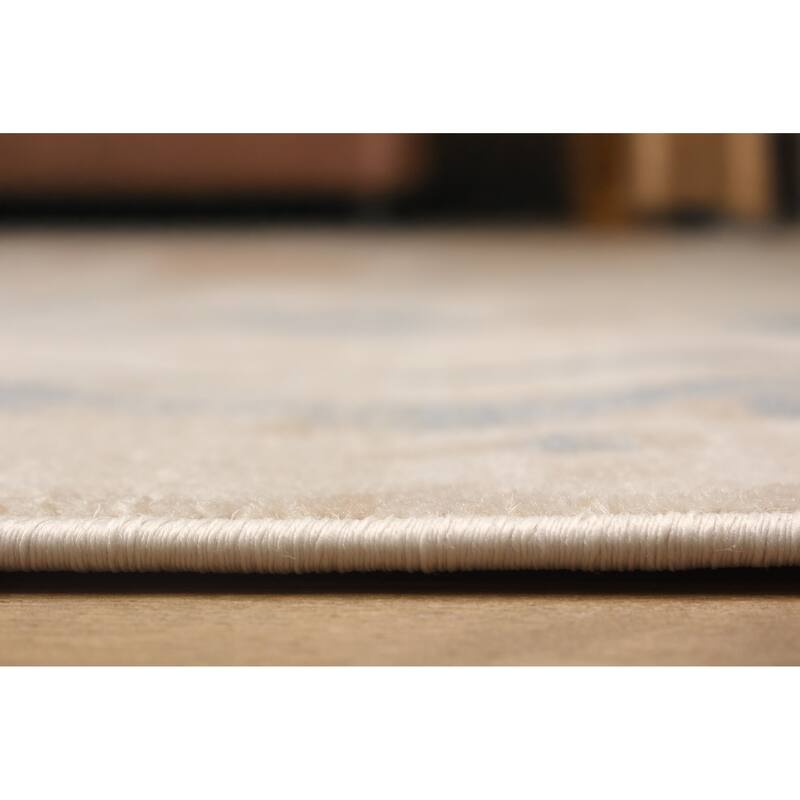 ECARPETGALLERY Machine Woven Shay Ivory Area Rug