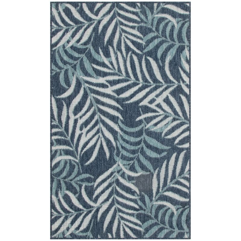 Nourison Garden Oasis Indoor/Outdoor Nature Area Rug - 3'x5' - Navy