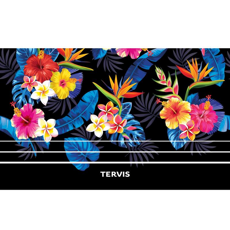 Tervis Traveler Tropical Collection Floral flower bright bold black hibiscus palm bird paradise Triple Walled Insulated Travel