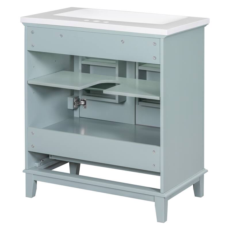 30" Bathroom Vanity with Solid Frame and MDF Board