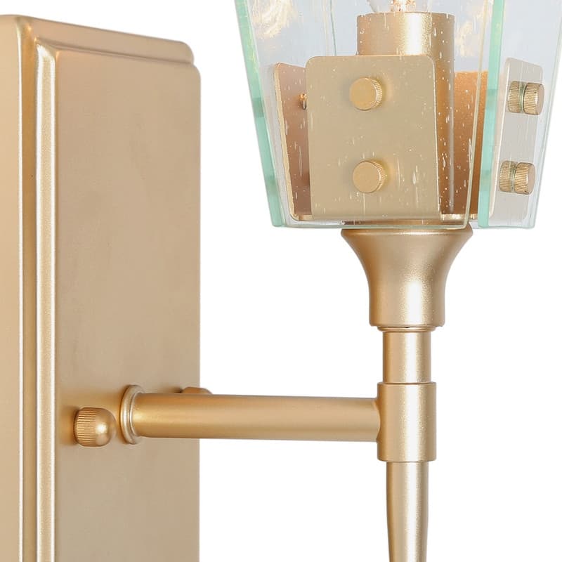 Modern Gold 1-Light LED Wall Sconce Single Bathroom Vanity Lights Foyer Entryway Powder room