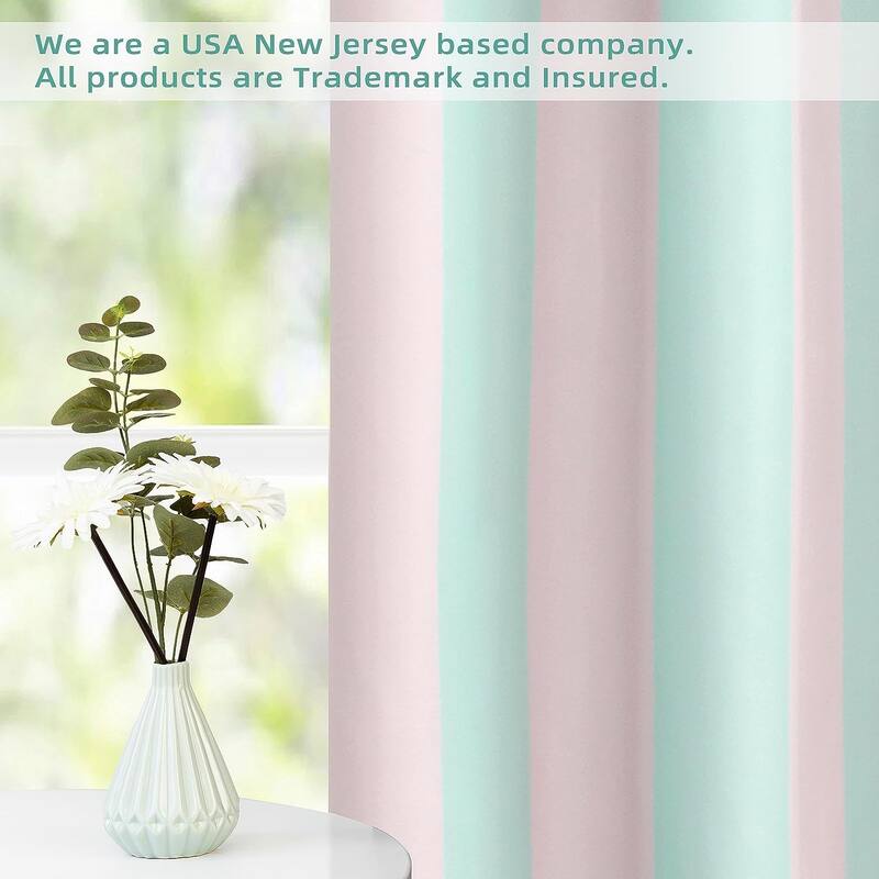 DriftAway Ryder Stripe Pattern 100 Percent Blackout Thermal Insulated Window Curtain