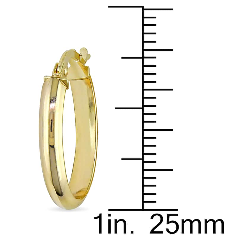 Miadora Hoop Earrings in 10k Polished Yellow Gold