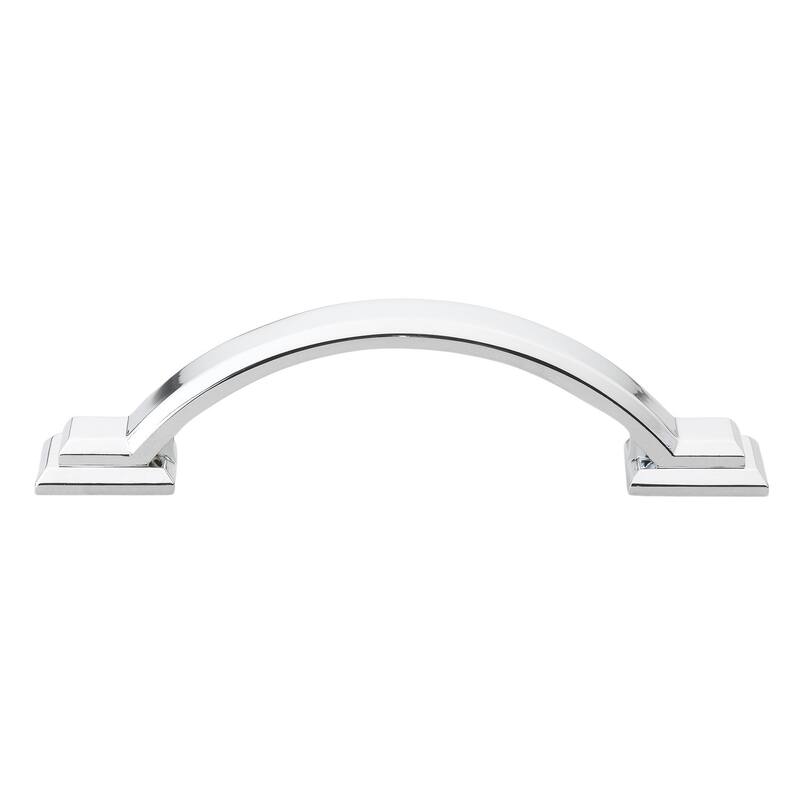 GlideRite 5-Pack 3 in. CC Arched Square Polished Chrome Cabinet Pulls - Polished Chrome