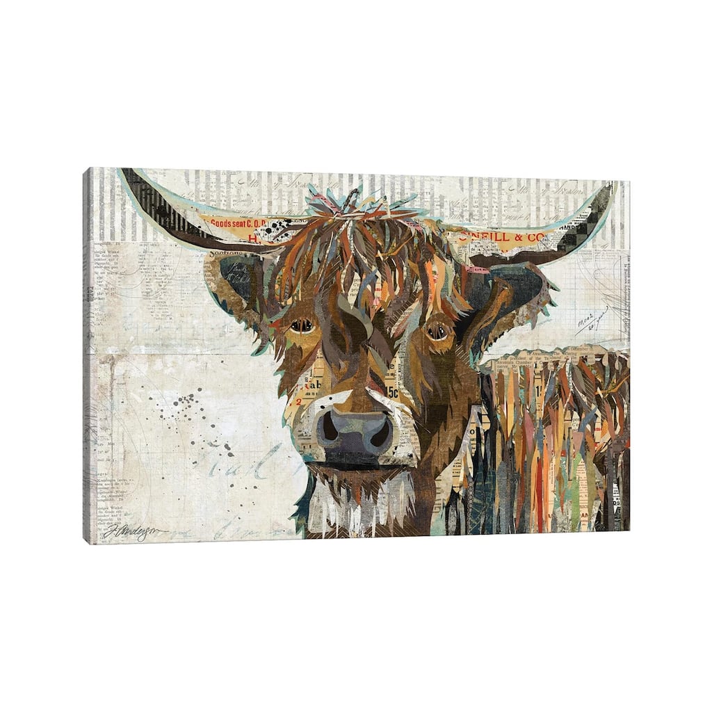 iCanvas "Colorful Highland Cow" by Traci Anderson Canvas Print