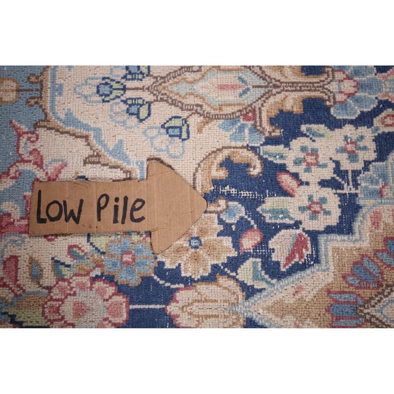 Vintage Kerman Persian Large Vintage Area Rug Hand-Knotted Wool Carpet - 9'8"x 15'11"