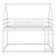 preview thumbnail 13 of 26, Distinctive Twin over Twin Low House Bunk Kids Bed with Roof,Ladder,Guardrail and House-shaped Frame