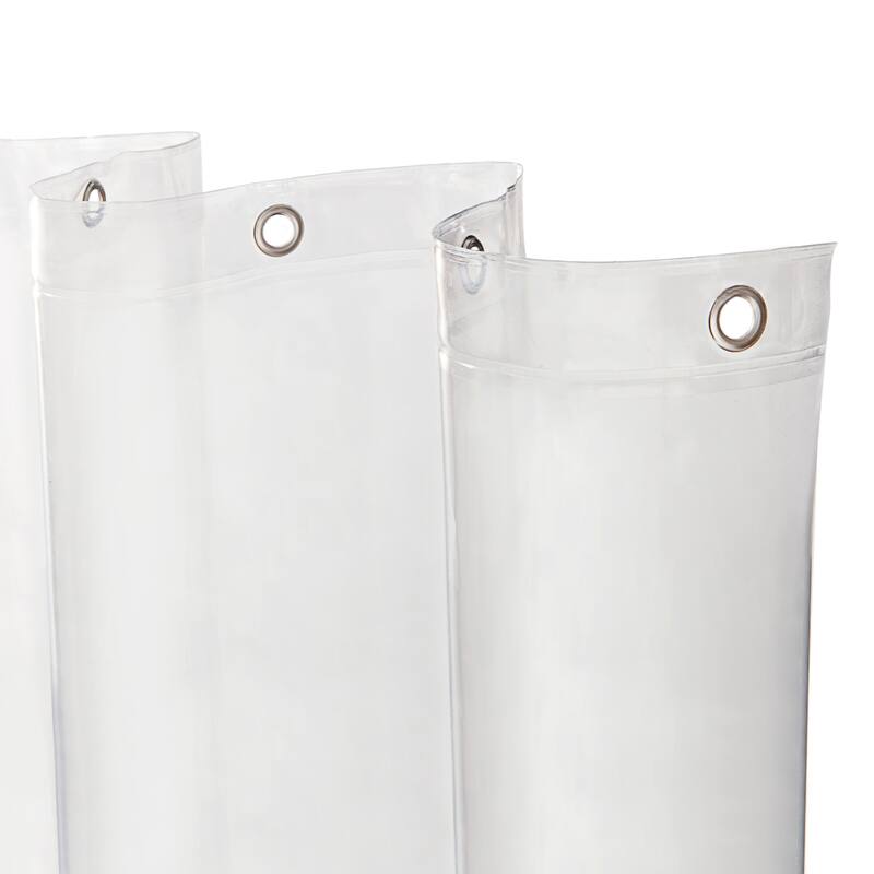 Kenney Microban Protected Medium Weight PEVA Shower Liner, 70" W x 72" H, 2-Pack