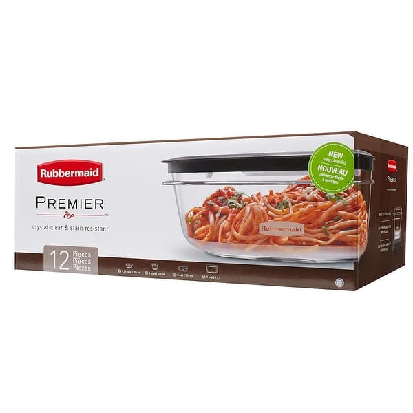 Rubbermaid Premier Easy Find Lids Food Storage Containers, 20