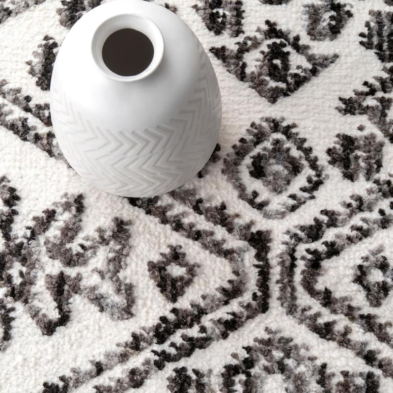 Nuloom Transitional Fading Mayen Cruz Andina Geo Border Print Area Rug