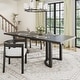 preview thumbnail 1 of 24, Kenneth Modern 95-Inch Dining Table with U-Shaped Trestle Base by Christopher Knight Home Black