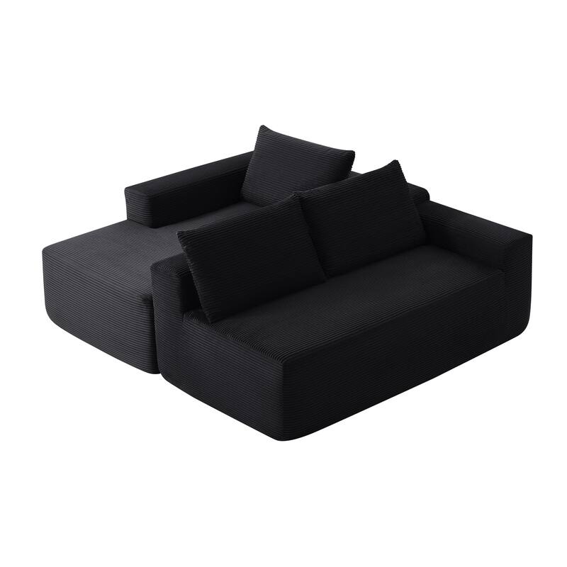 105" Cloud Sectional Couch with L-Shape Chaise,Modern Modular Sofa with Deep Seat, Upholstered Couches for Living Room