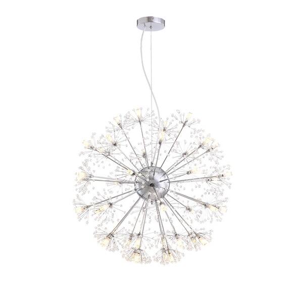 24 in. 40Light Modern Contemporary Chandelier Starburst Crystal Globe