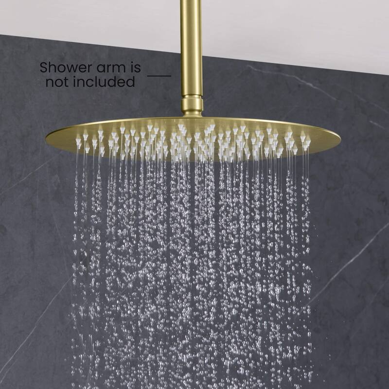 Circular 12" Metal Ultra Thin Profile Rain Shower Head 1.75 GPM