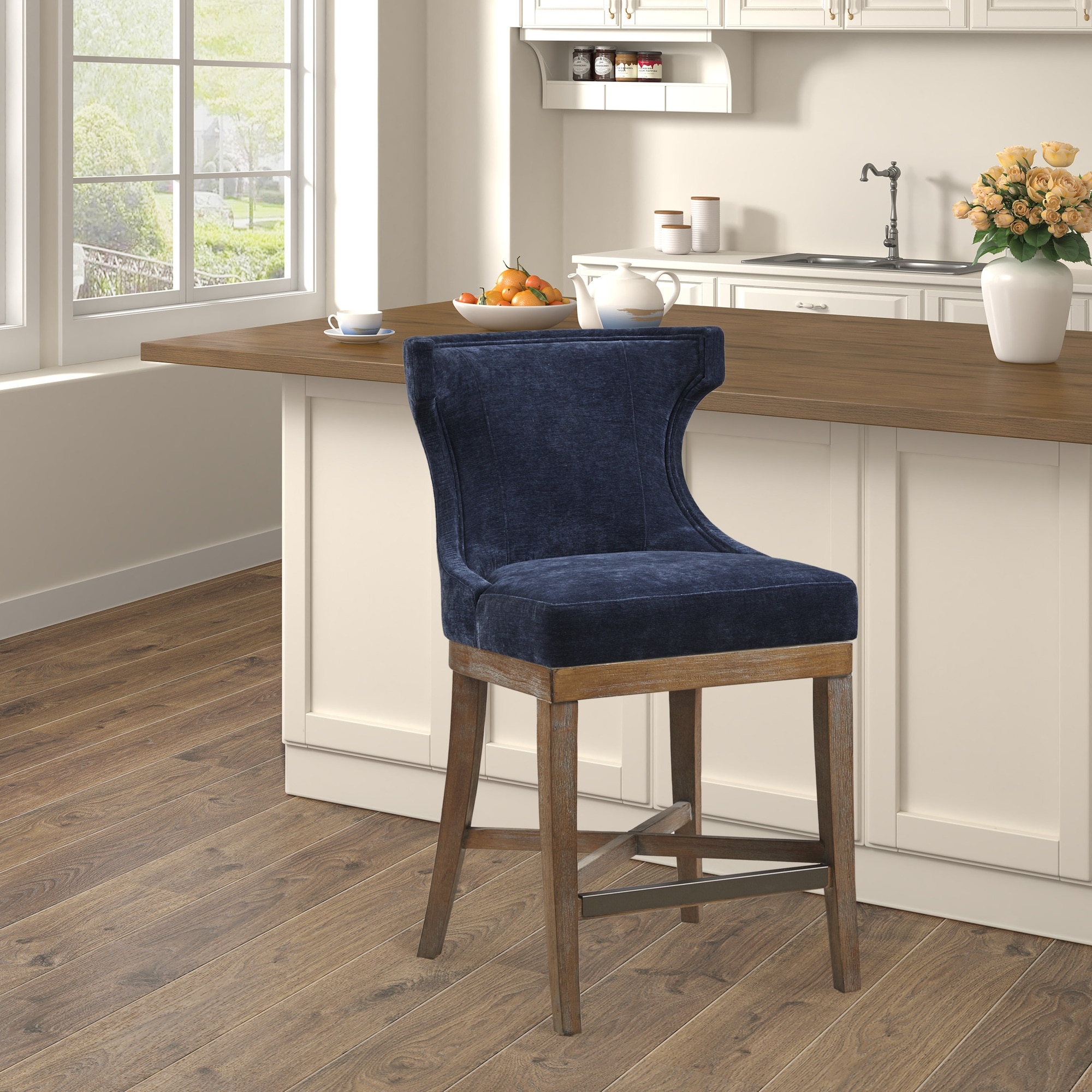 Madison park janet light hotsell grey swivel counter stool