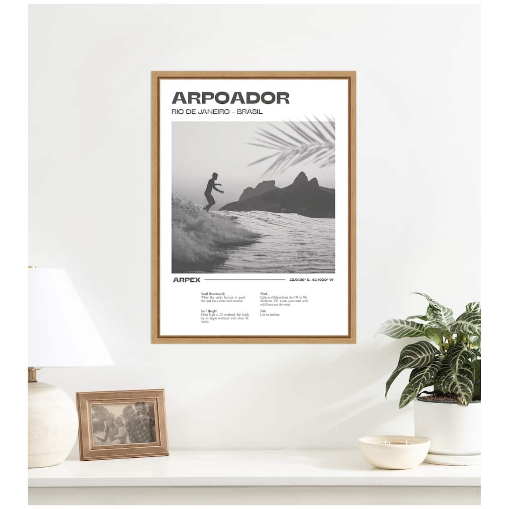 Kate and Laurel Ro ide Janeiro (28x38in) by Honey Island Studio Framed Canvas Wall Art Print