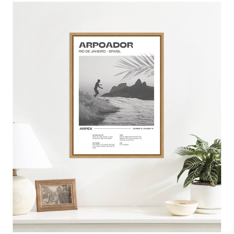 Kate and Laurel Ro ide Janeiro (28x38in) by Honey Island Studio Framed Canvas Wall Art Print