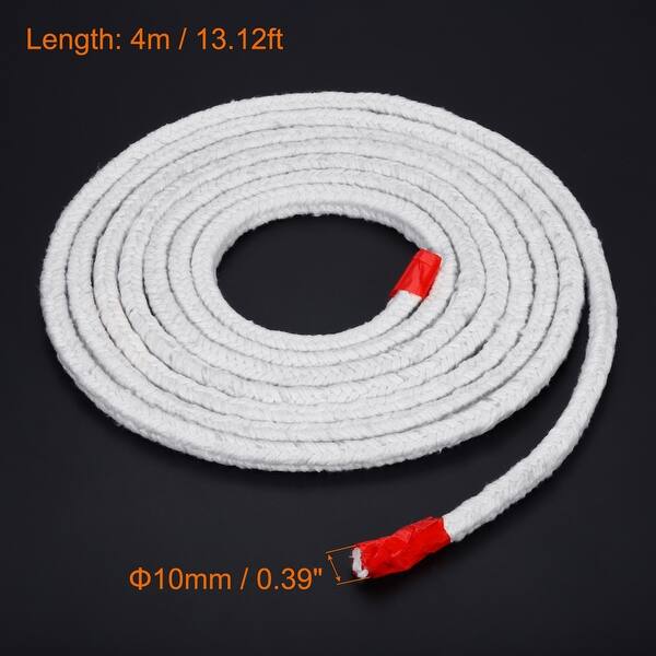 13.12ft x 0.39 inch Ceramic Fiber Rope Square Braided Rope Gasket Seal