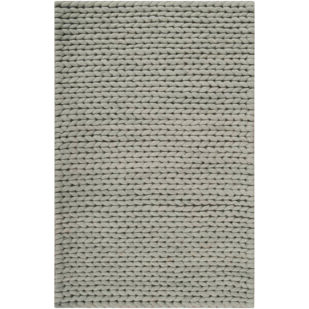 Hand-woven Merrica New Zealand Wool Soft Braided Texture Rug