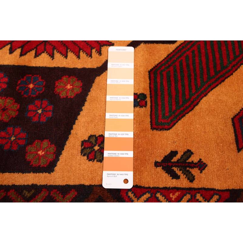 ECARPETGALLERY Hand-knotted Teimani Light Orange Wool Rug - 3'7 x 6'8