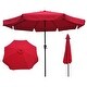 preview thumbnail 5 of 19, 10 ft Patio Umbrella Market Round Umbrella Outdoor Garden Umbrellas with Crank and Push Button Tilt